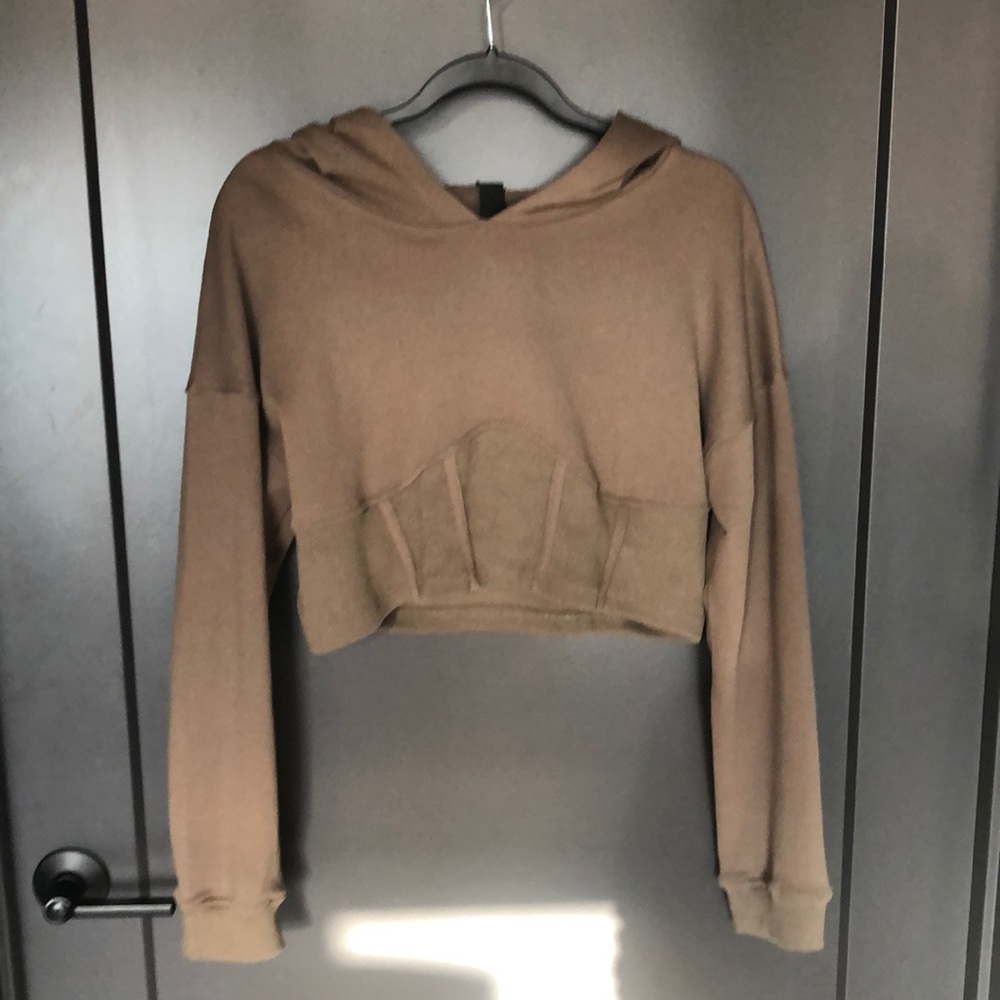 Cider cropped corset hoodie